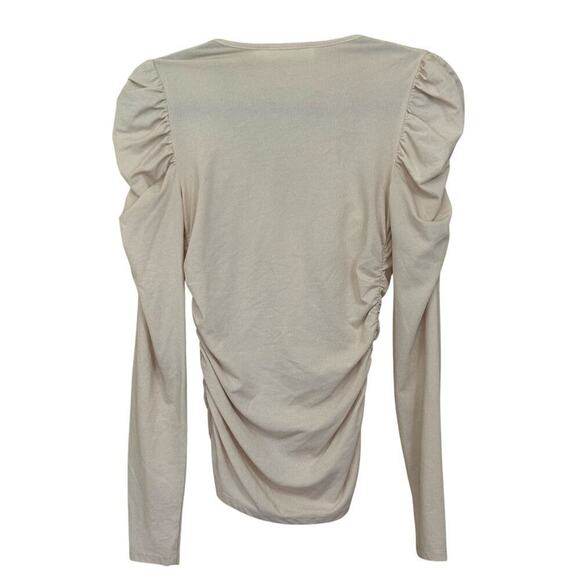 ASTR cream Encino Ruched top, small, romantic, feminine, flirty, date night - Picture 2 of 5